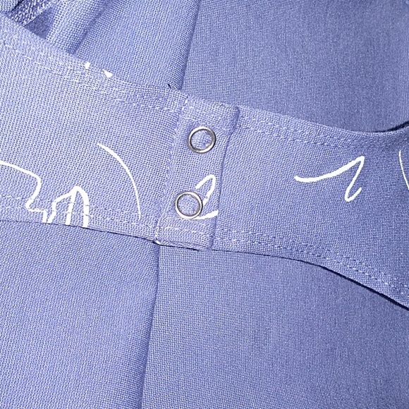 Abstract Face Print Bodysuit_Asymetrical Neck - Picture 4 of 11